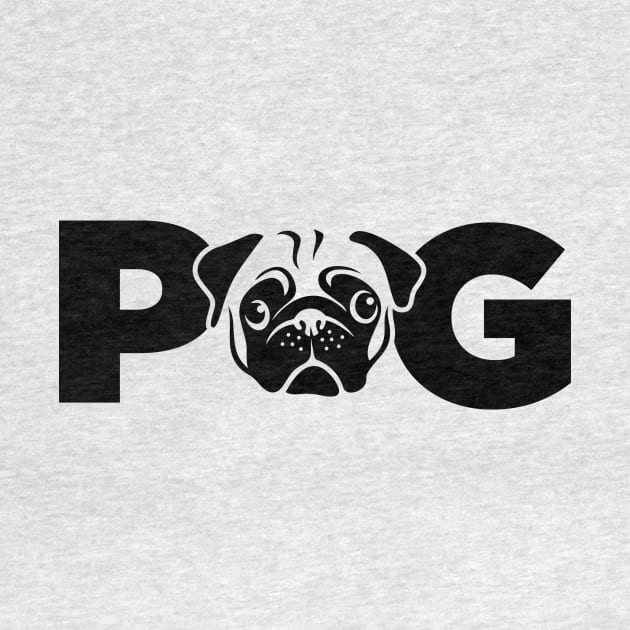 PUG dog face by airealapparel